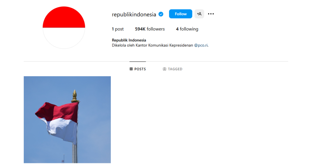 instagram resmi Republik Indonesia